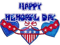 Memorial Day sign with hearts - Memorial Day Clip Art