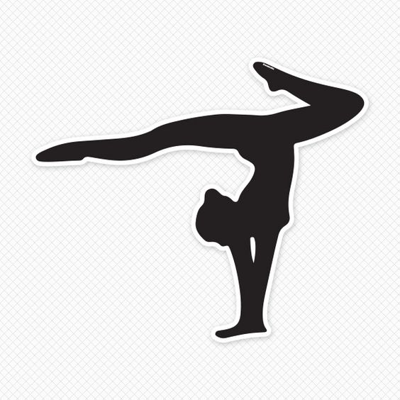 gymnastics clipart silhouette