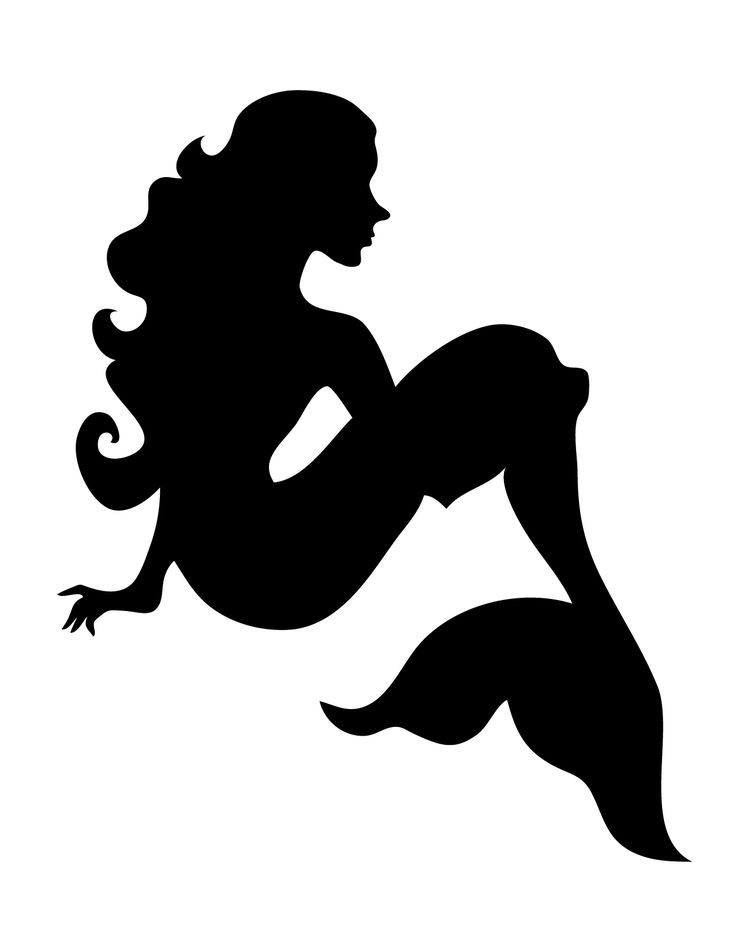 Mermaid Illustration Black And White | Clipart Panda - Free Clipart Images