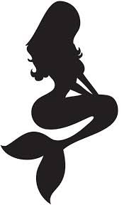 mermaid silhouette clip art - - Silhouette Clip Art