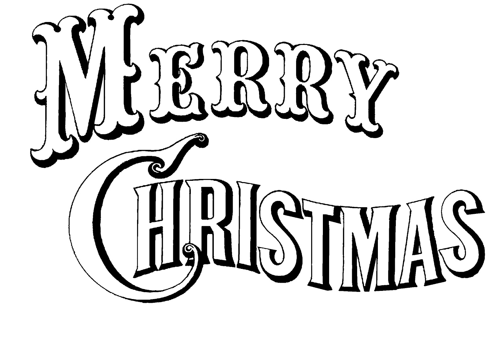 Merry Christmas Clip Art - Merry Christmas Clip Art Words