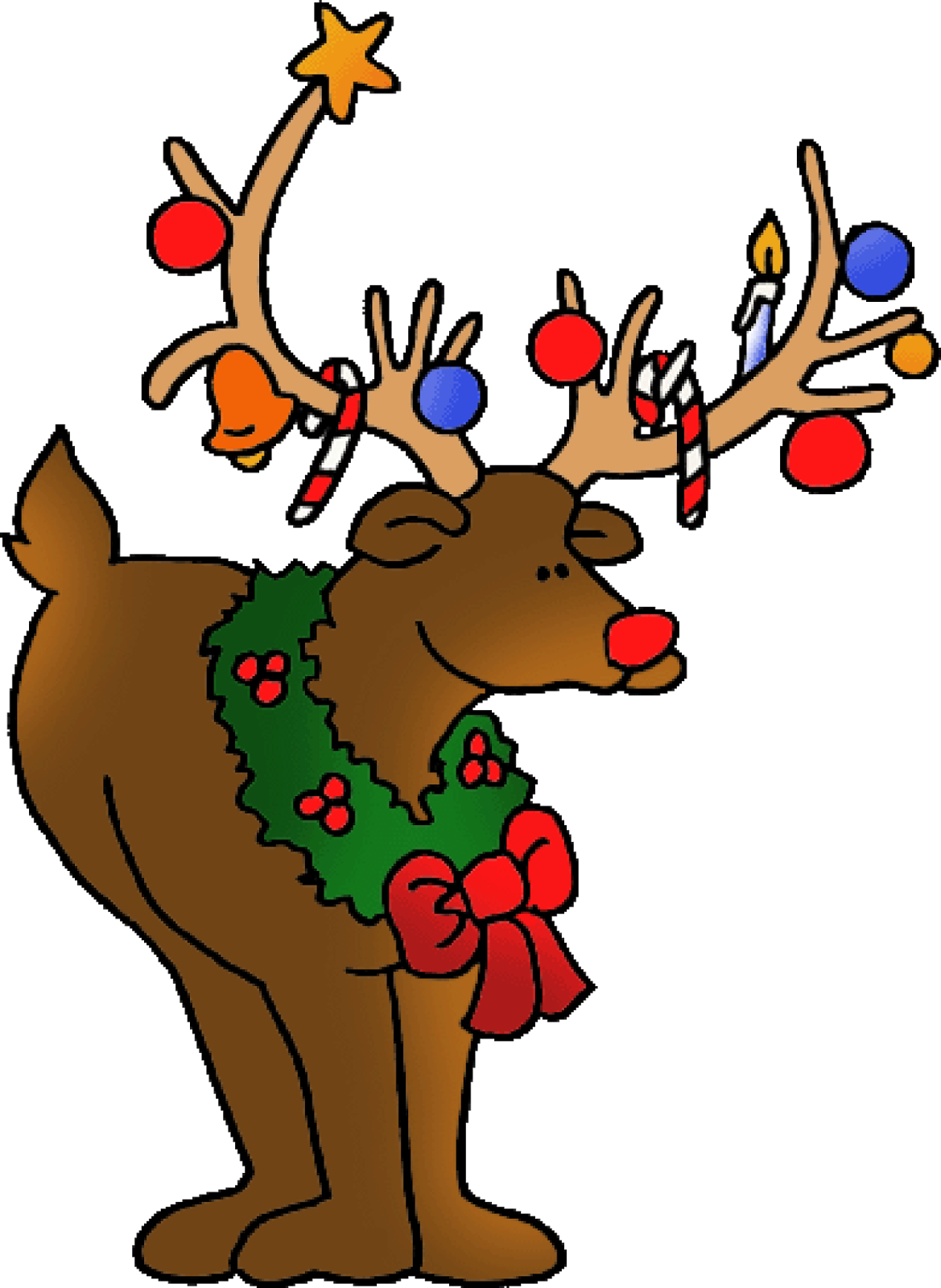 Merry Christmas Deer Clipart .