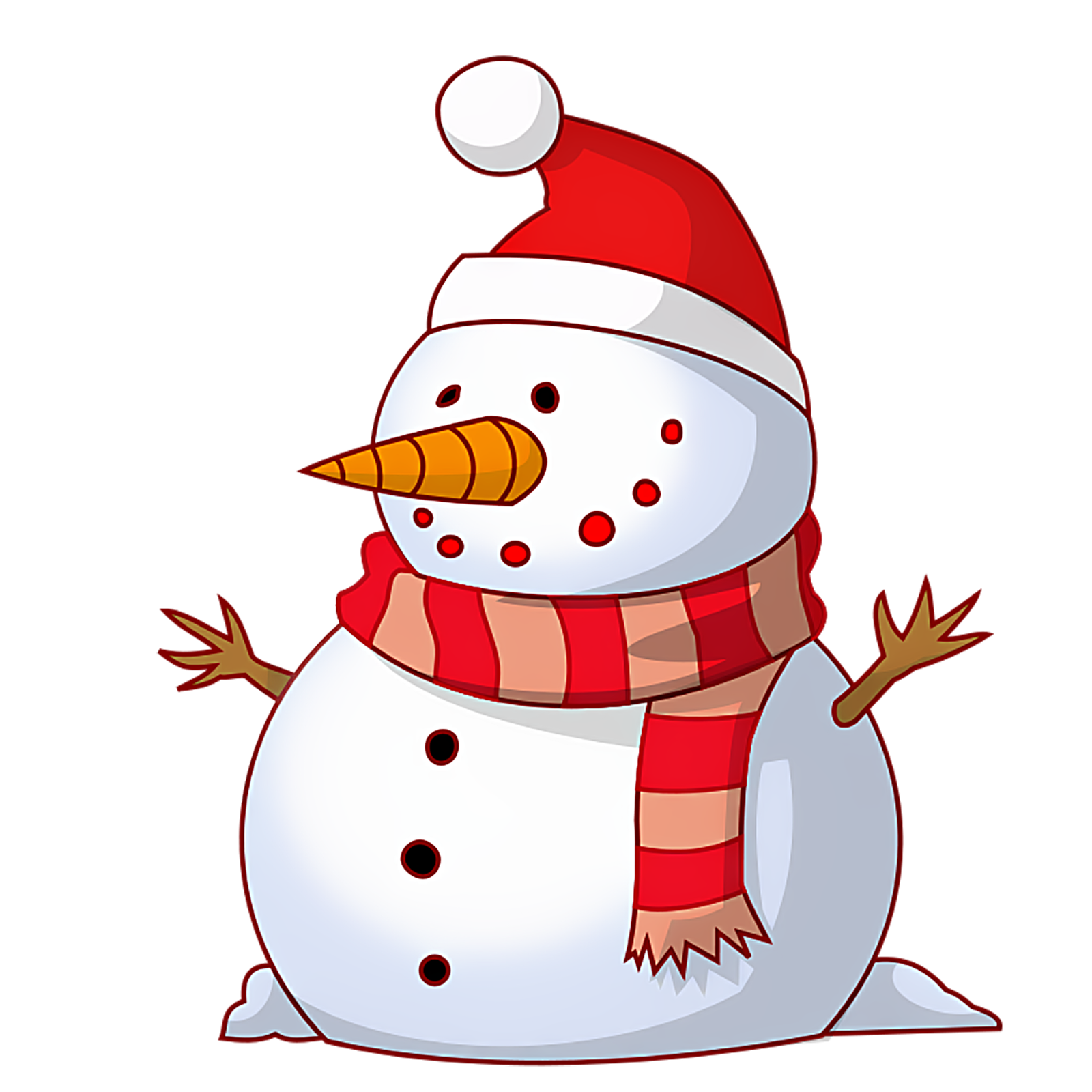 Merry Christmas Snowman . - Christmas Snowman Clipart