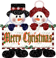 Merry Christmas Snowmen - Animated Christmas Clipart