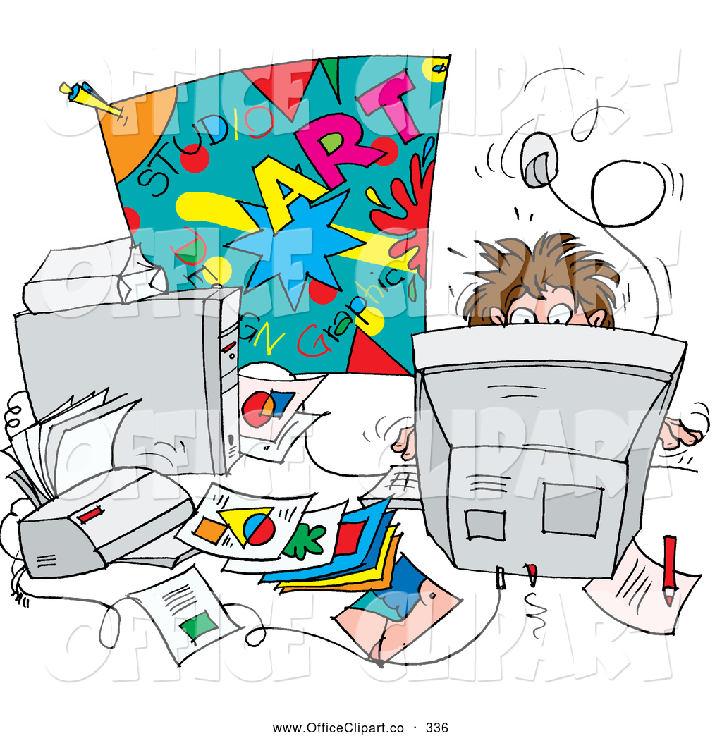 Messy Desk Note Clipart #1