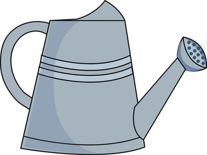 Vector - Watering can with .