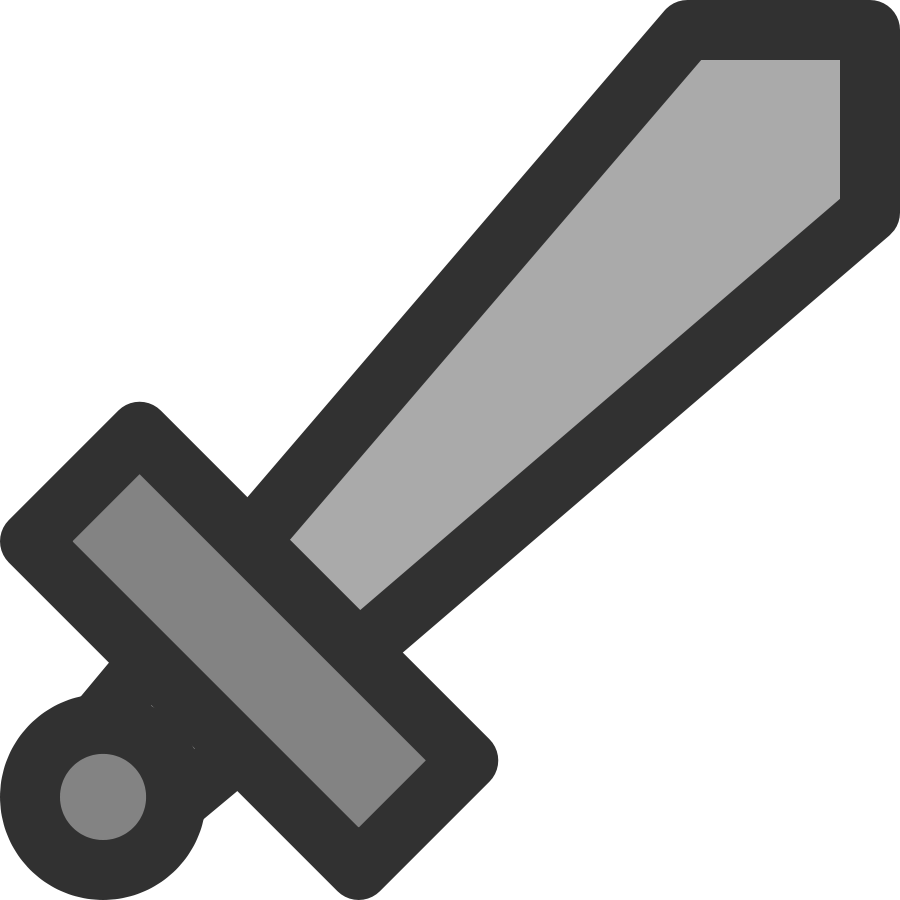 Metal Sword Icon Clipart Large Size