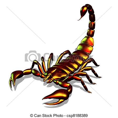 Metallic Scorpion - 3D render.