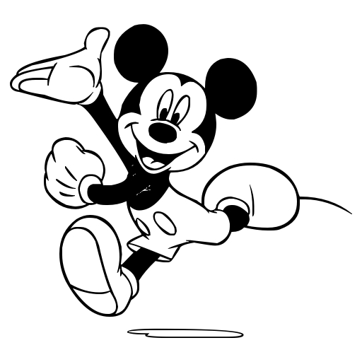 Mickey mouse black and white white mouse clipart