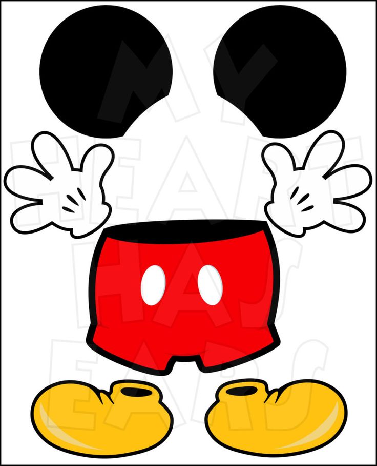 Mickey Mouse body parts for state room Disney cruise door INSTANT DOWNLOAD digital clip art :