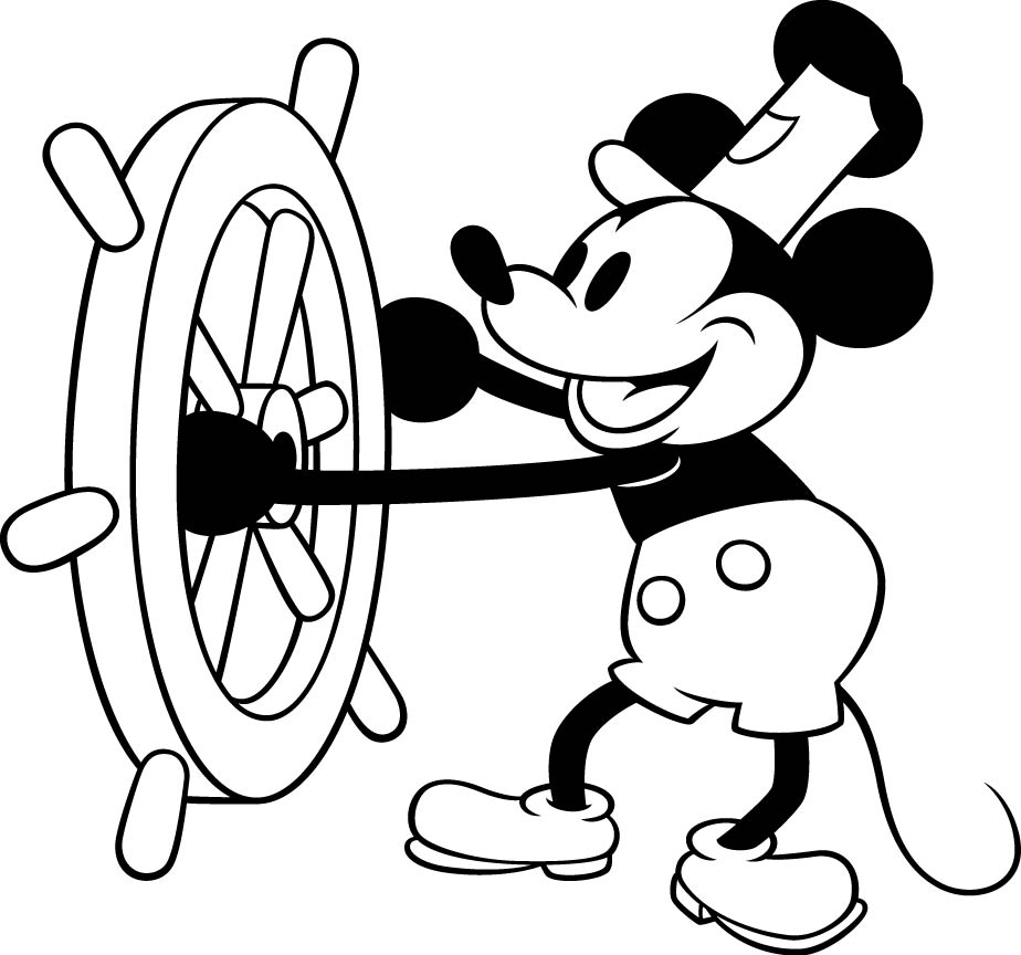 Mickey Mouse Clip Art Black and White