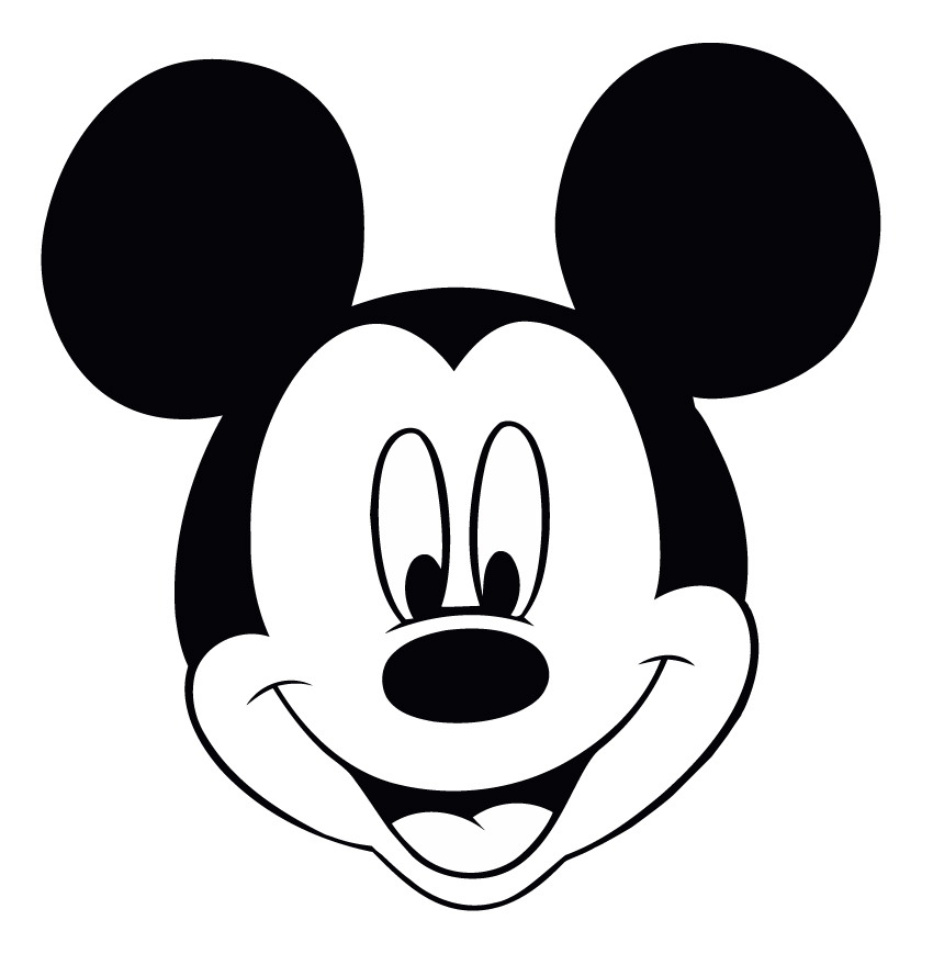 Mickey Mouse Clip Art Black a