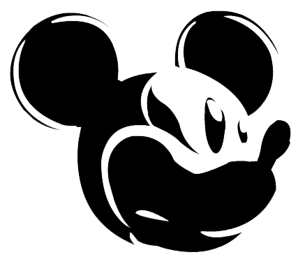 Mickey Mouse Face Clipart - Mickey Mouse Silhouette Clip Art