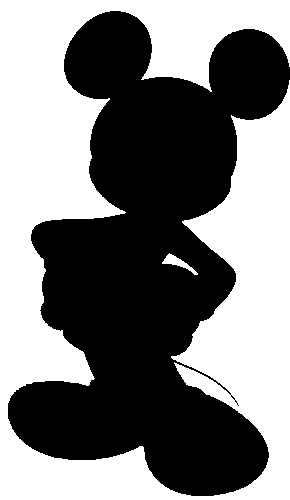 Mickey Mouse Silhouette Clip  - Mickey Mouse Silhouette Clip Art