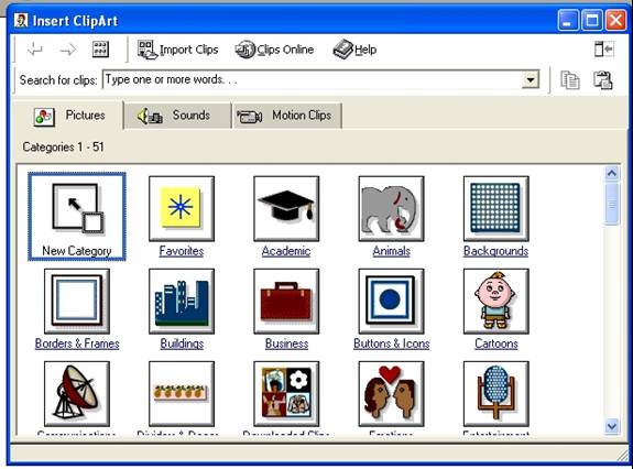 Microsoft clipart gallery fre
