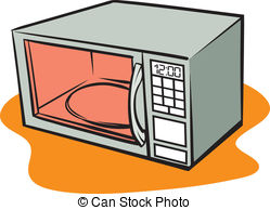 Microwave - An Illustration of a retro microwave oven.