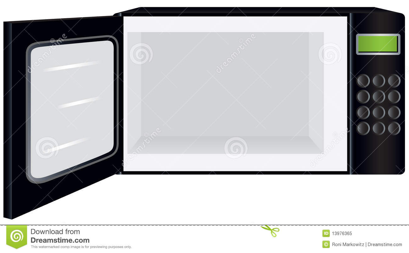 Microwave Clip Art Microwave Oven With Open Door
