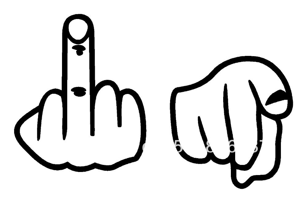 Middle finger graphic clipart