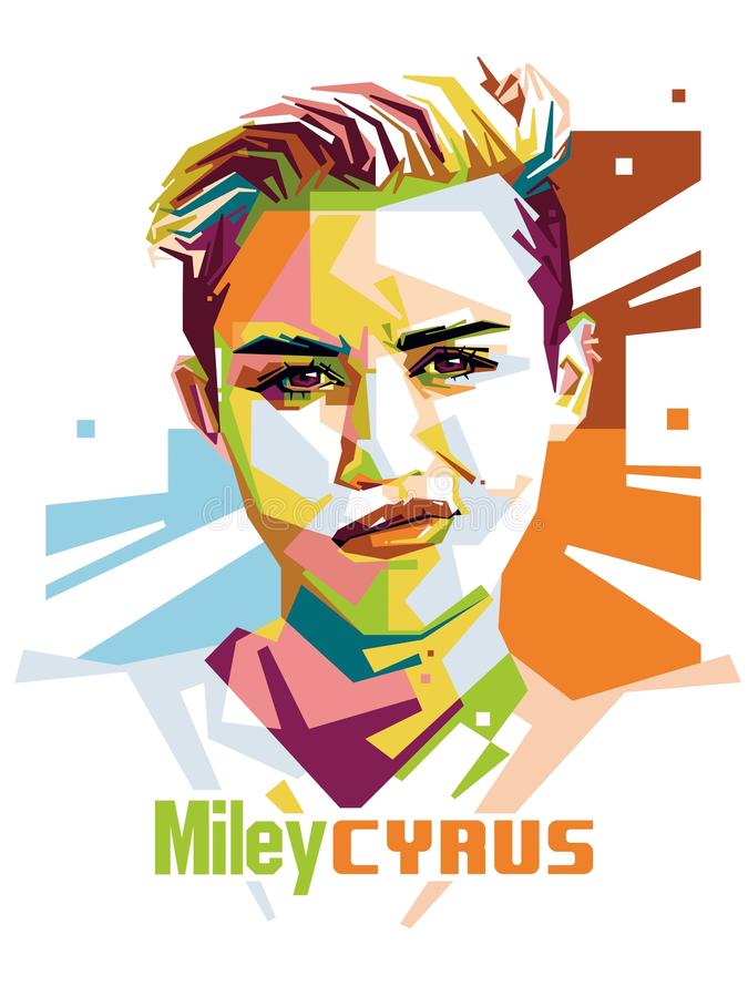 Download Miley Cyrus editorial image. Illustration of being, exceeding -  47693990