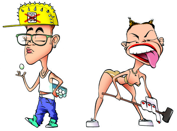 Young pop stars Justin Bieber and Miley Cyrus have stirred up plenty of  controversy over the