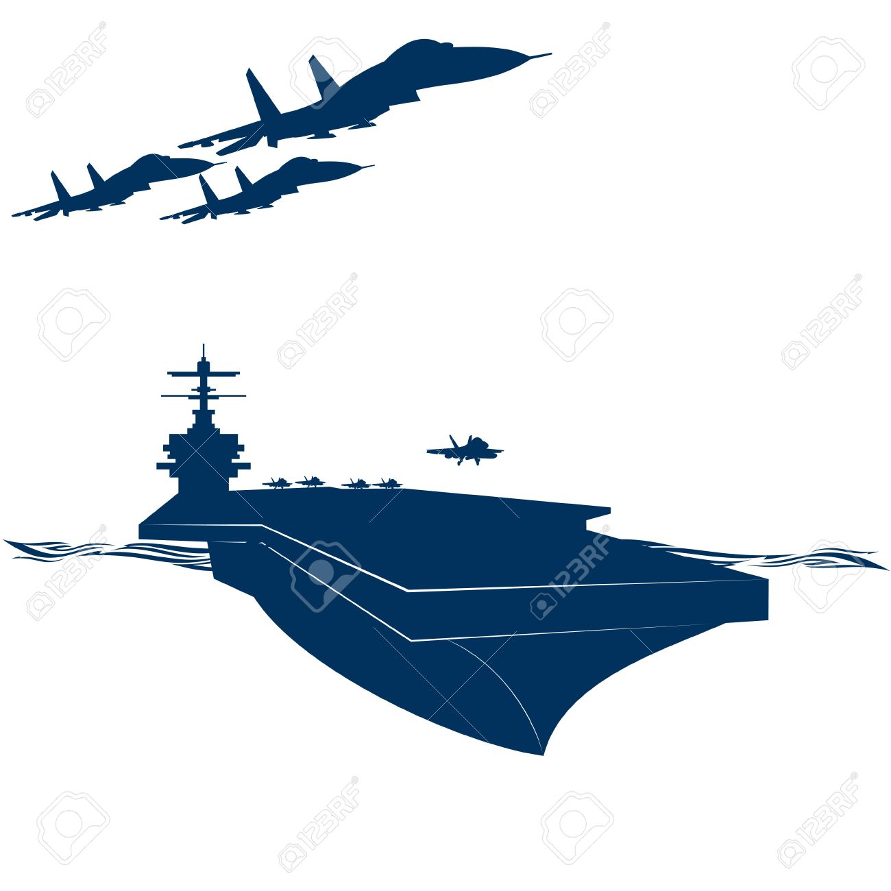Military Aircraft Carrier Clip Art