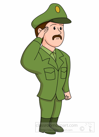 army-officer-saluating-clipar - Military Clipart