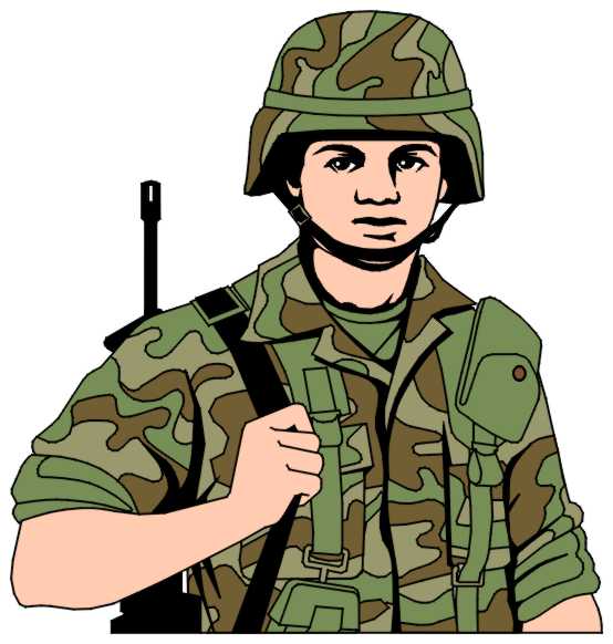 Cartoon army people vector ar