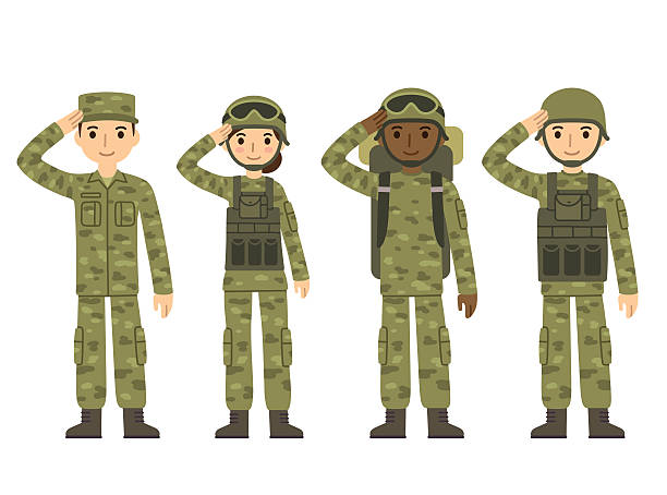 Cartoon army people vector ar - Military Clipart