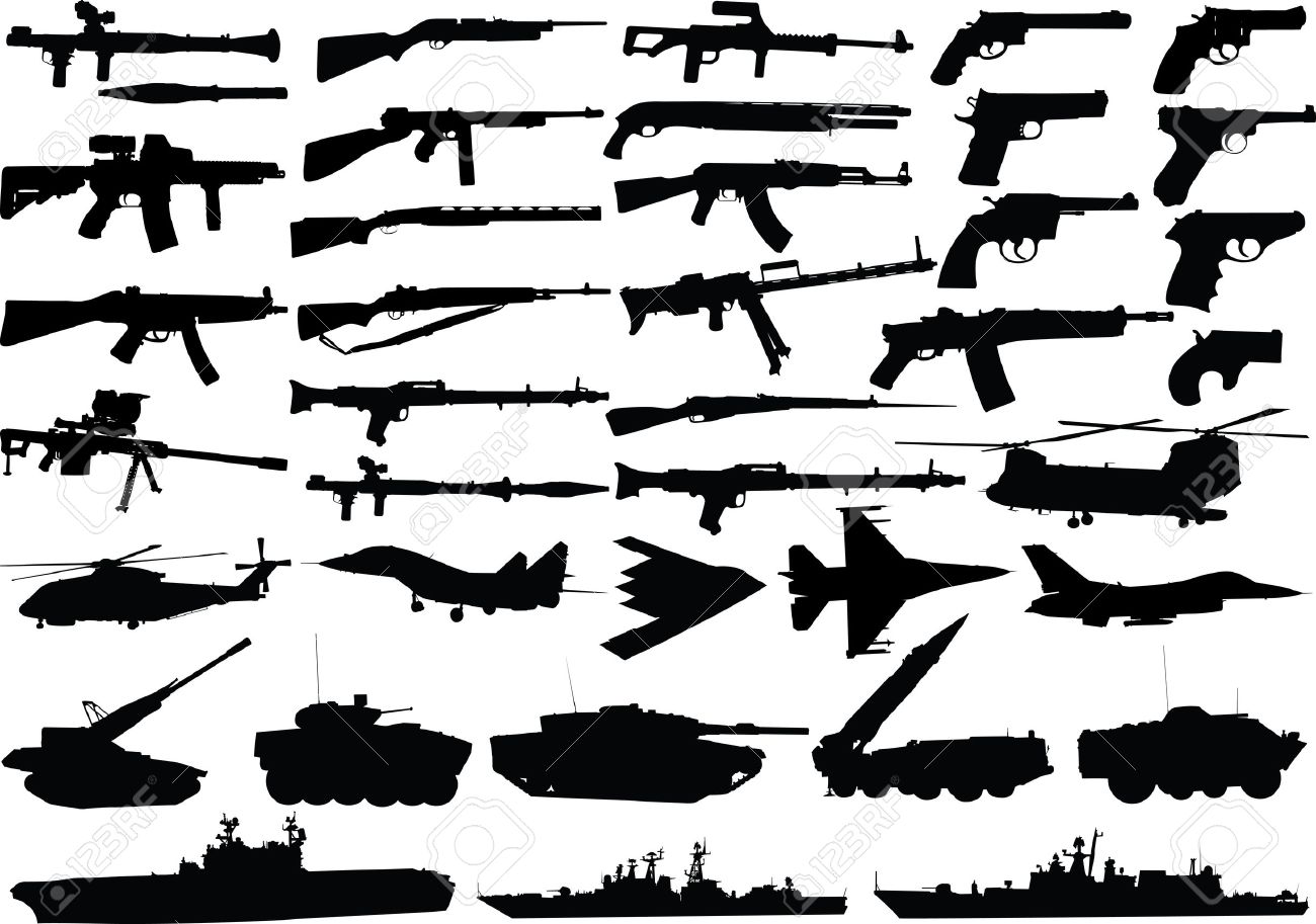 military clipart set, vector  - Military Clipart