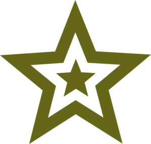 Star Military Green Clip Art - Military Clipart