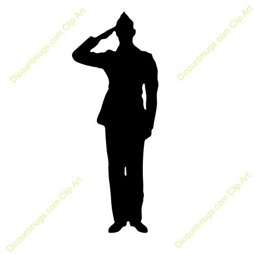 military silhouettes free graphics | Clipart 12368 soldier salute - soldier salute mugs, t-