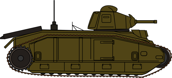 Cartoon Military Tank Clipart #1