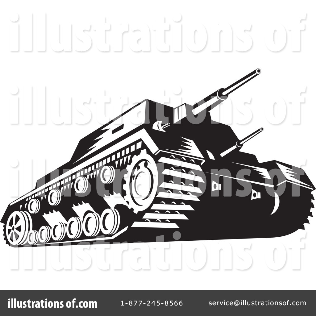 Royalty-Free (RF) Military Tank Clipart Illustration #1144923 by patrimonio