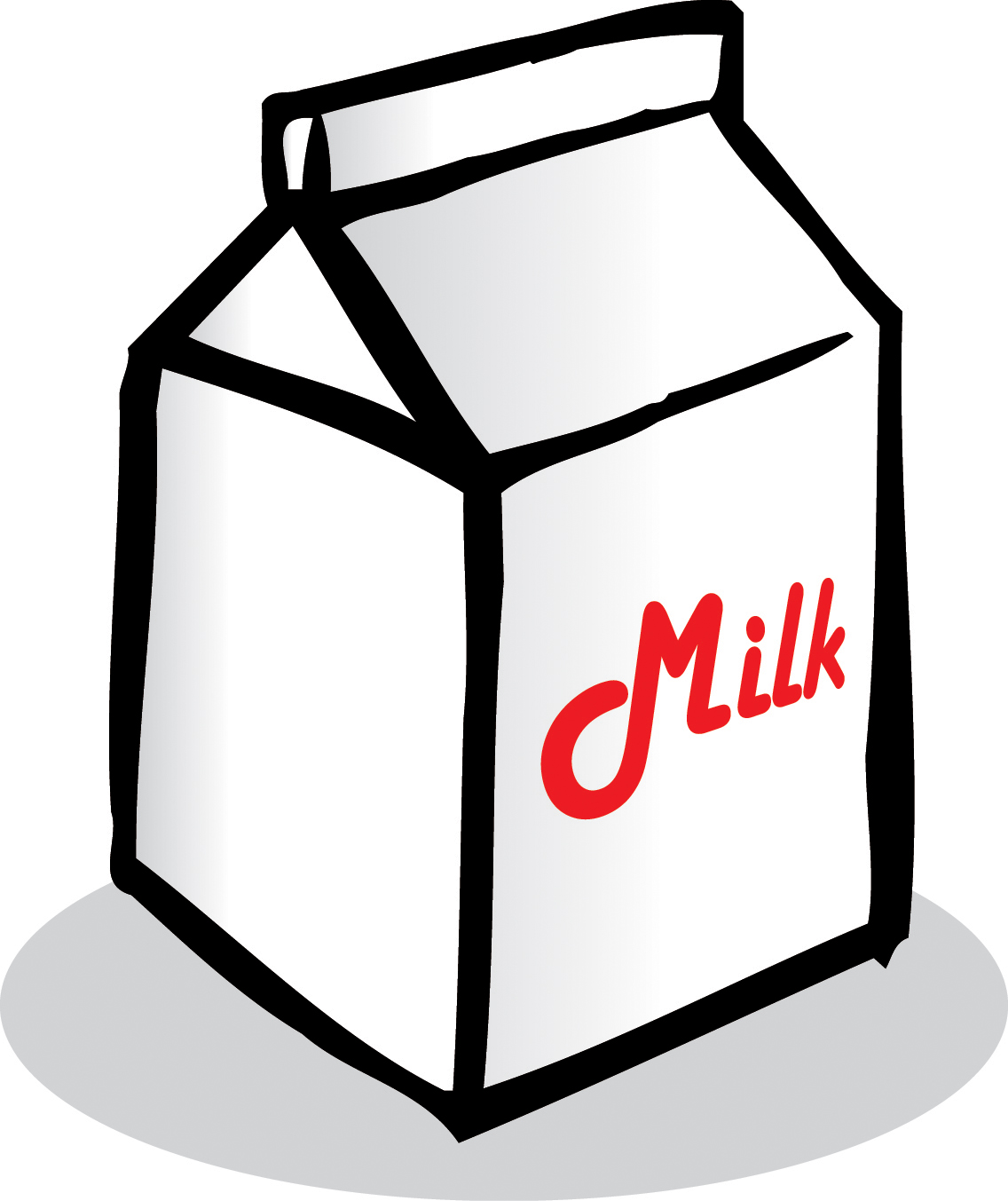 milk carton clipart black and white