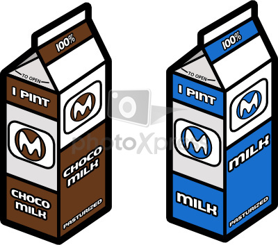 Milk Carton Chocolate Stock