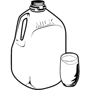 Milk jug Glass Frame - Milk Jug Clip Art