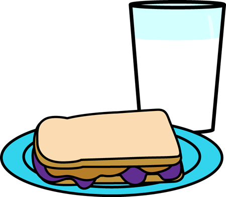 Milk with Peanut Butter u0026amp; Jelly Sandwich