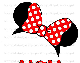 Minnie Mouse Bow Cut Out Clip