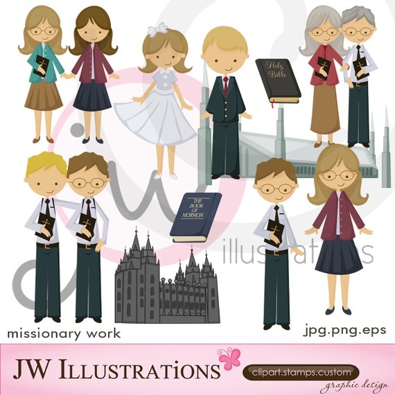 Missionary Work Cute Digital Clipart for Card Design, Scrapbooking, and Web  Design