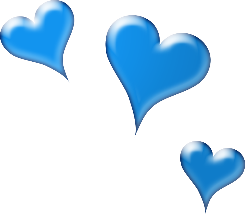 Modern Blue Heart Clip Art