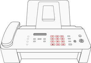 Modern Fax Machine Clip Art