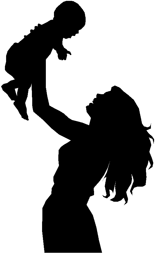 Mom And Baby Clipart - .