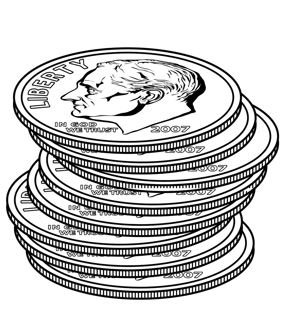 Money Clipart Black And White #13896