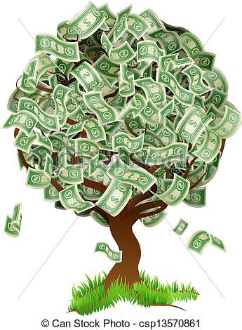 ... Money Tree - A conceptual illustration of a tree growing.