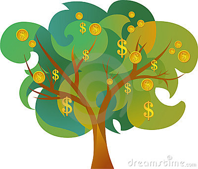 Money growing on a tree, .