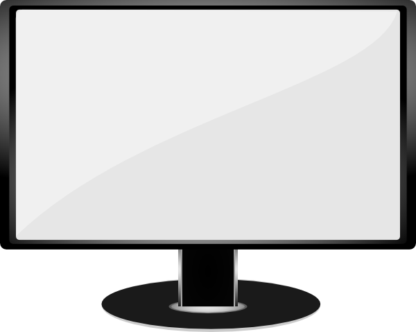 Computer Monitor Blank Clip .