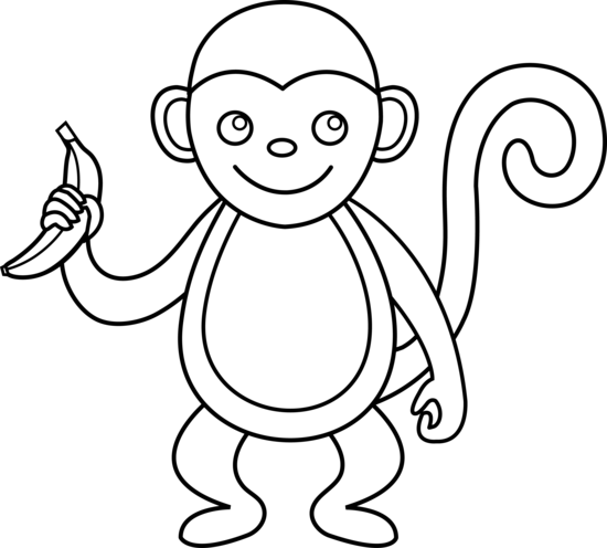 Monkey Clip Art Monkey Line Art Png