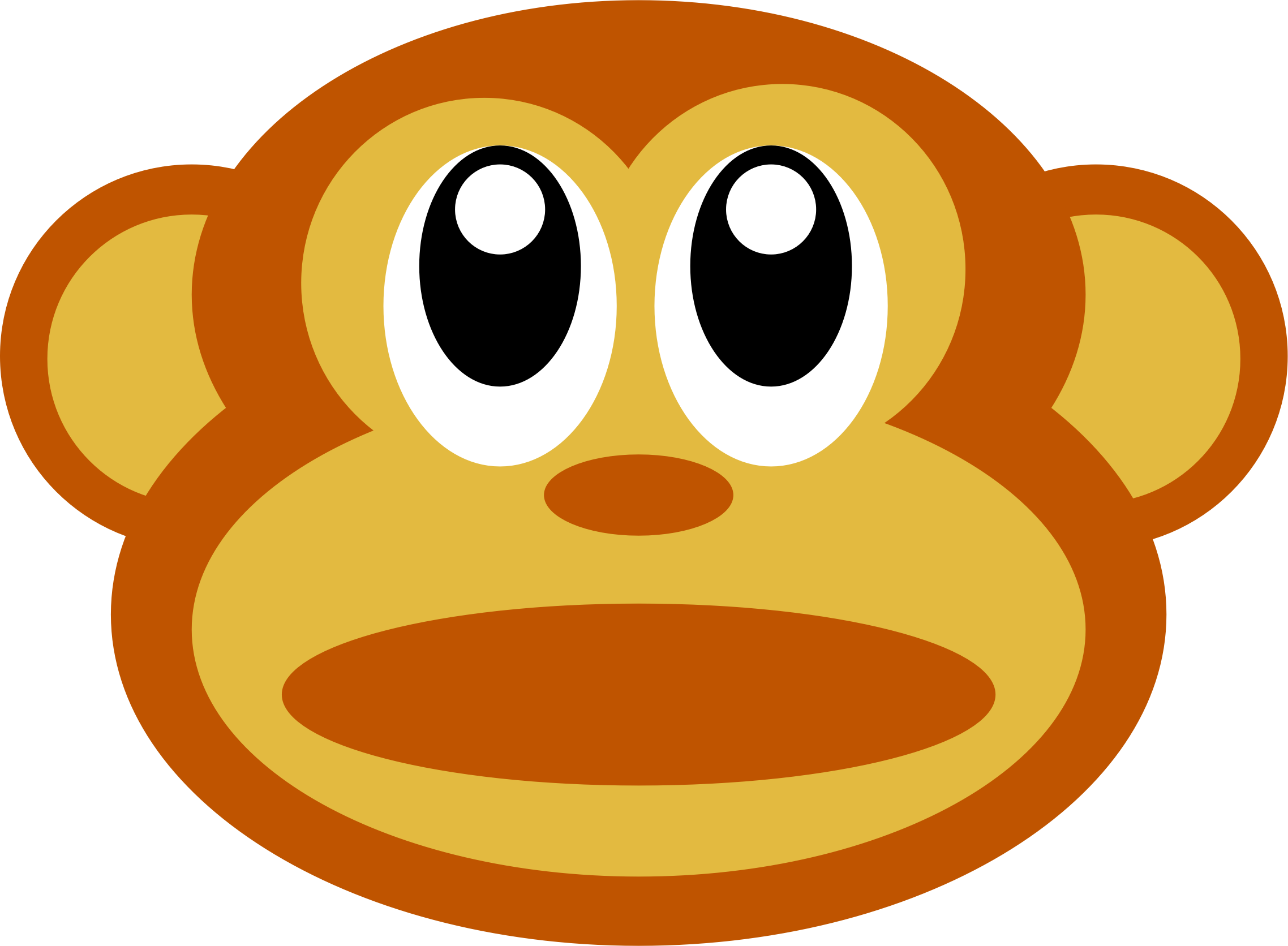 Monkey Face Clipart #1. BIG IMAGE (PNG)
