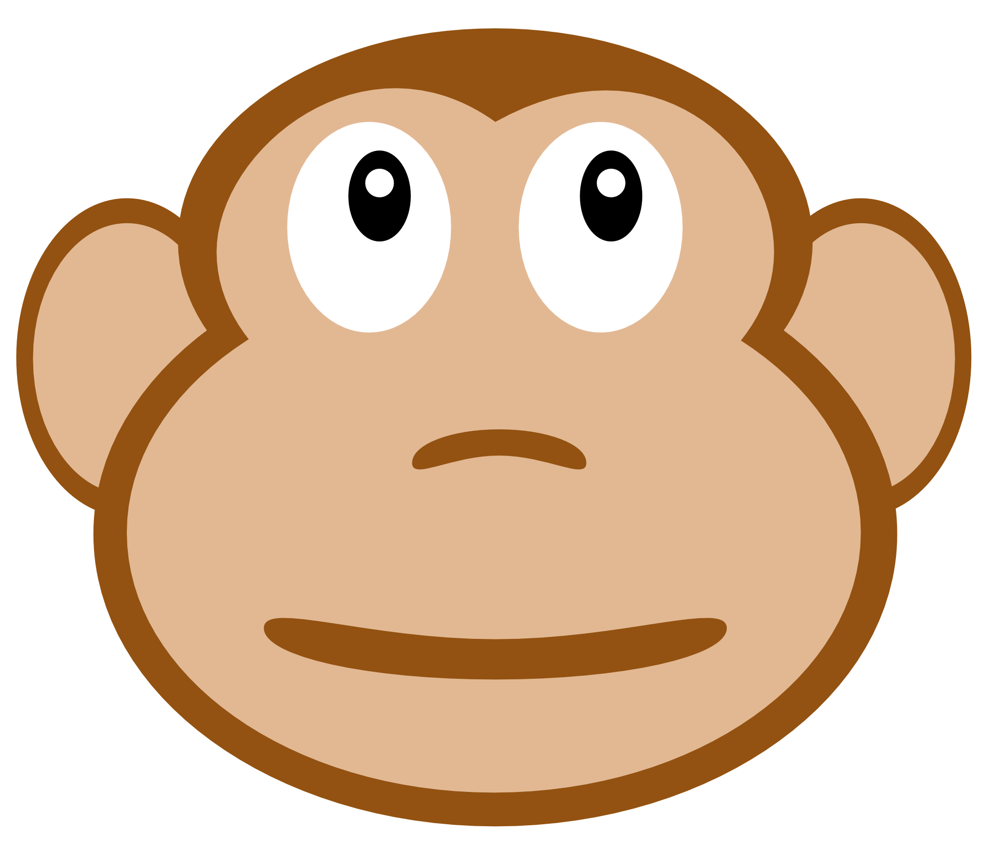 Monkey Face Drawing - Clipart library