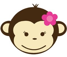 Monkey Face Drawing - Clipart